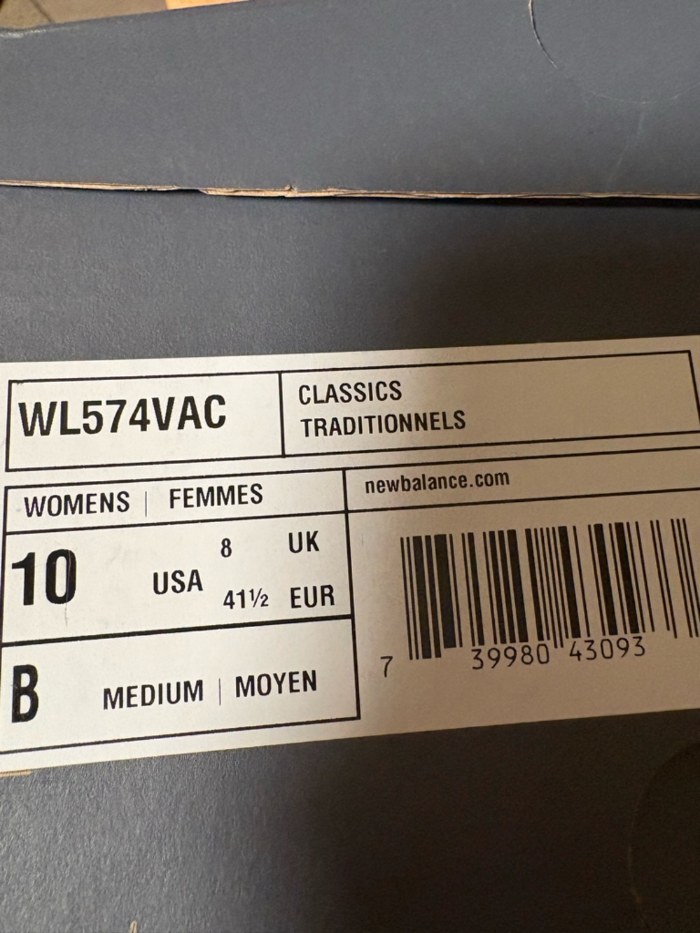 New Balance 574 for J. Crew. Size 10. New. - Picture 5 of 6